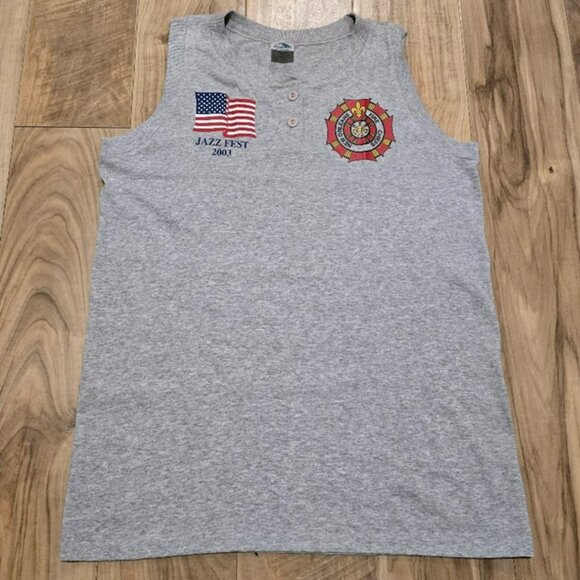 Nos Vintage New Orleans Fire Chiefs Jazz Festival Tank Top M Womens Tee Shirt - Picture 4 of 7